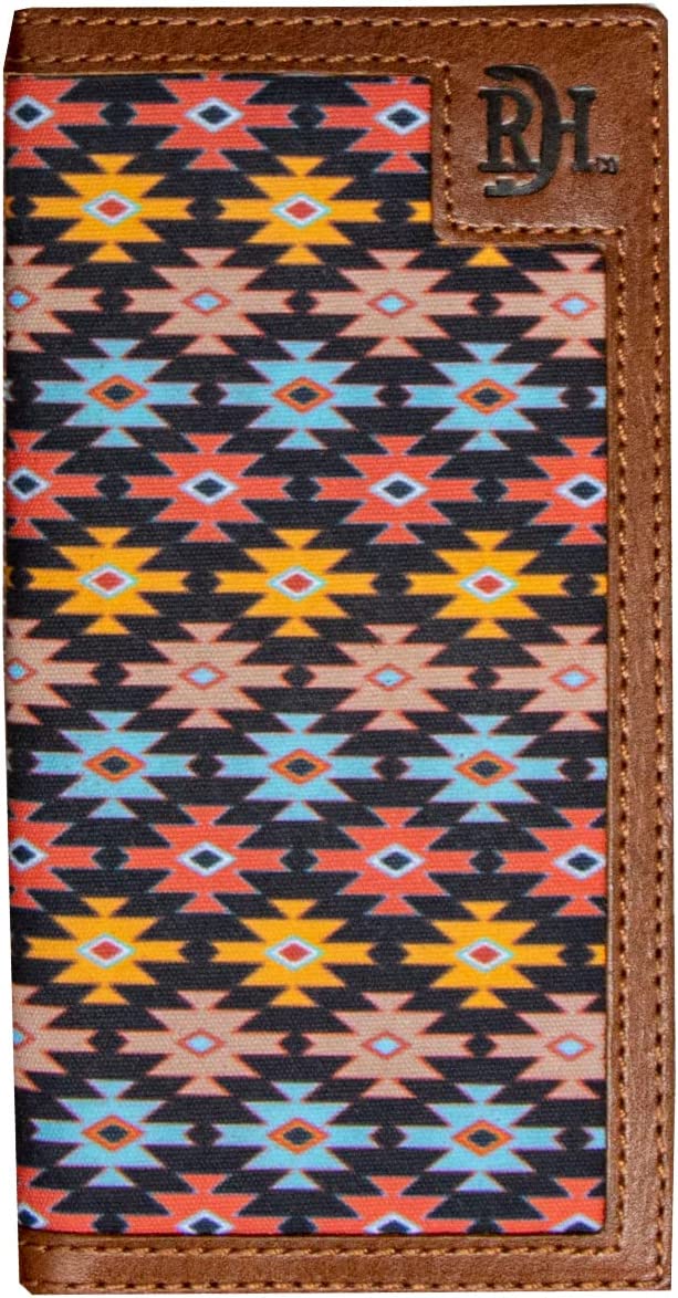 Red Dirt Hat Co® Men's Bifold Southwest Aztec Canvas Inlay Wallet