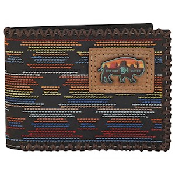 MULTI COLORED STICHED SERAPE BIFOLD WALLET - Red Dirt Hat Co