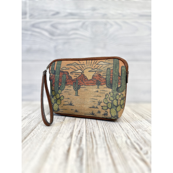 COSMETIC POUCH W/ DESERT SCAPE