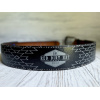 MENS GENUINE LEATHER BELT TOOLED W/ COBALT INLAY - Image 5