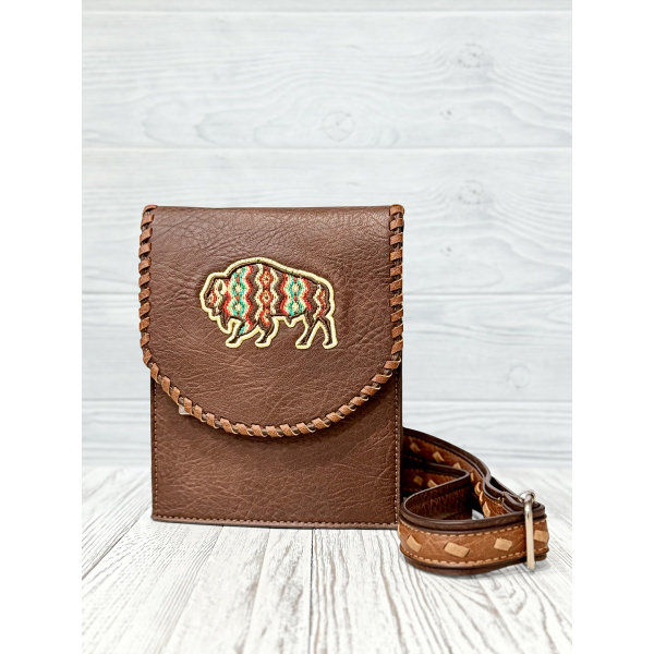 RED DIRT HAT CO LADIES SADDLE POUCH W/BISON EMBROIDERY - Image 2