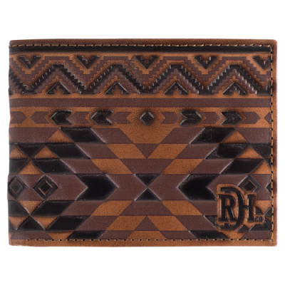 BIFOLD WALLET BROWN SOUTHWESTERN DESIGN
