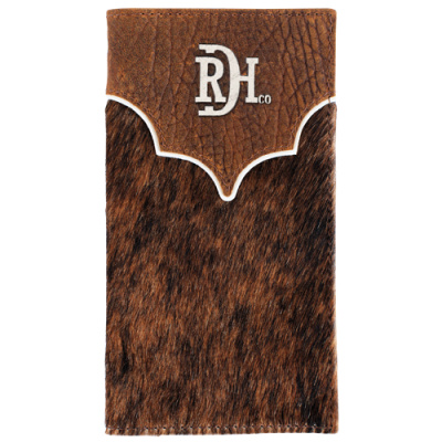 Men’s Rodeo Wallet – White Yoke with Hair-On Brown Hide