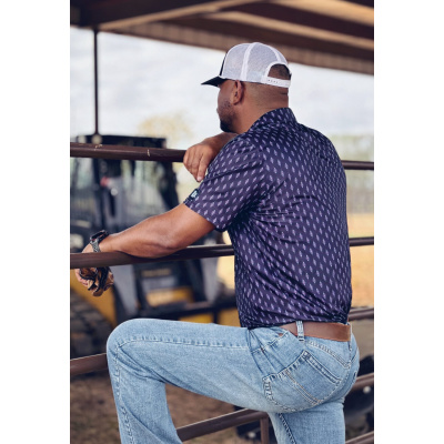 Cowboy Casual Men’s Short Sleeve Polo - Diamond