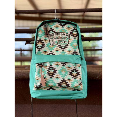Teal Aztec Backpack