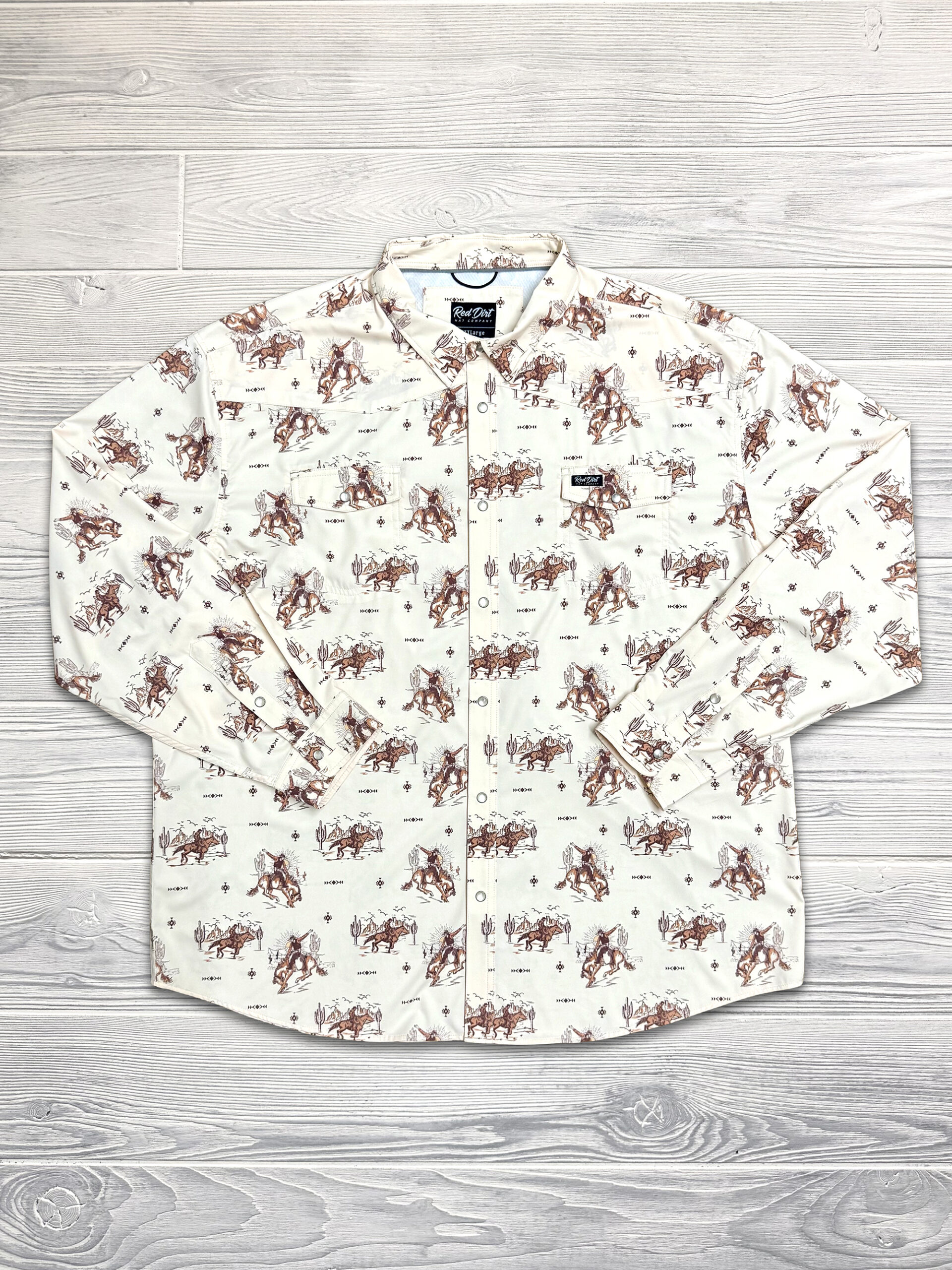 Men's Long Sleeve Dayworker Shirt - Western Print - Image 2
